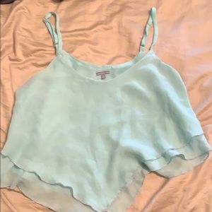 Teal blue Charlotte Russe crop top